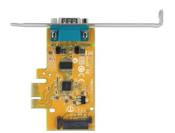 Delock PCI Express Card to 1 x Serial with voltage supply ESD protection - Seriell adapter - PCIe 2.0 lav profil - RS-232 x 1