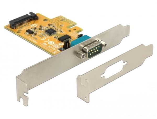Delock PCI Express Card to 1 x Serial with voltage supply ESD protection - Seriell adapter - PCIe 2.0 lav profil - RS-232 x 1