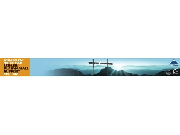 Mount Massive MNT 302 - Konsol - lutning - för platt panel - svart - skärmstorlek: 40"-65" - väggmonterbar
