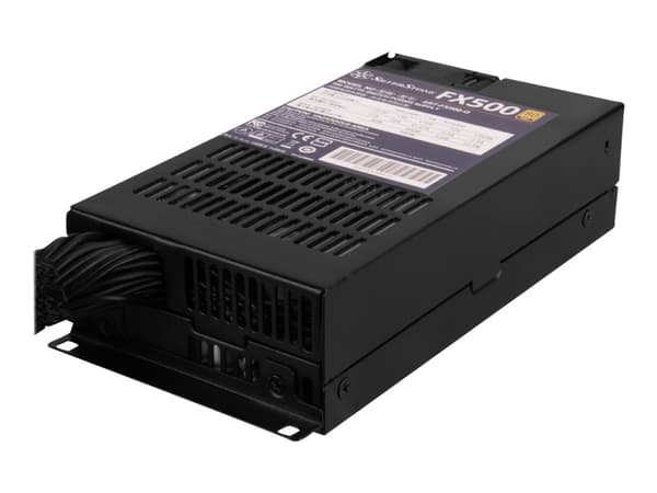 SilverStone FX500 - Strømforsyning (intern) - ATX12V / Flex ATX - 80 PLUS Gold - AC 90-264 V - 500 watt - aktiv PFC - svart