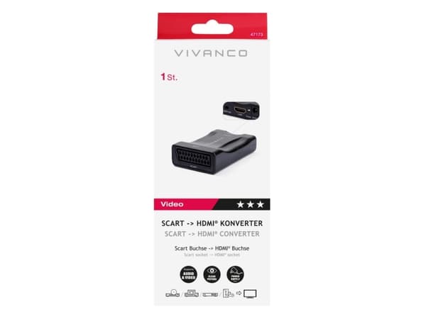 Vivanco AV-konverter 47/80 06 [Scart - HDMI] 1920 x 1080 piksler