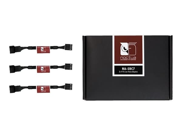 Noctua NA-SRC7 - Tuulettimen virtasovitin - 4-nastainen PWM (uros) 4-nastaiseen PWM (naaras) - 11 cm (3 kpl)