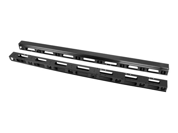 Lanberg - Rackpanel för kabelhantering (vertikal) - svart - 37U - 19" (paket om 2)