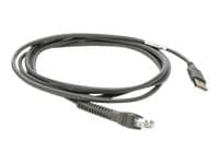 Motorola - USB-kabel - USB (han) till RJ-45 (han) - 2.1 m - grå - för Symbol DS9808, LS1203, LS2208, LS7808, LS9203i, LS9208i