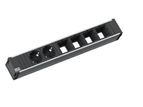 Bachmann 912.011, Modulær, Sort, 2 AC-utganger, Type E