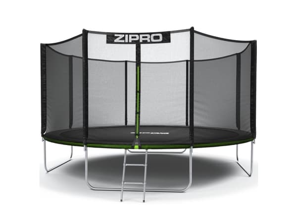 Utendørs trampoline Zipro Jump Pro med utvendig mesh 14FT 435cm + GRATIS skoveske!