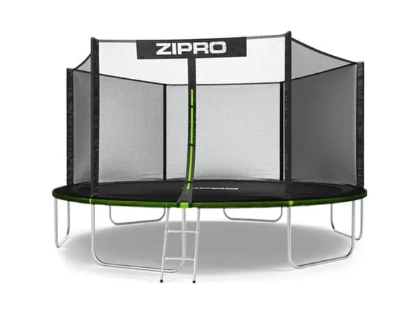 Utendørs trampoline Zipro Jump Pro med utvendig mesh 14FT 435cm + GRATIS skoveske!