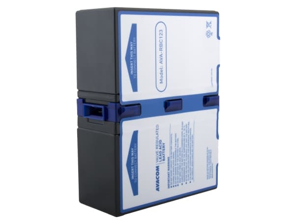 AVACOM AVA-RBC123, Forseglet blysyre (VRLA), 2 stykker, Sort, Vietnam, APC RBC123, 4,9 kg