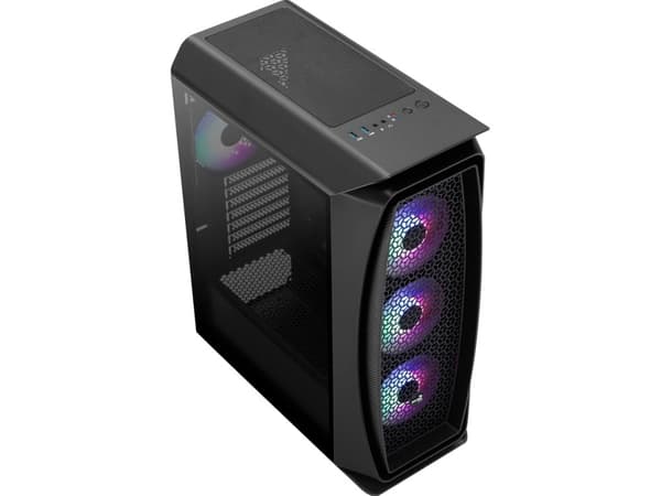 Aerocool Aero One Frost, Tower, PC, Sort, ATX, Micro ATX, Mini-ITX, Akrylonitril-butadien-styren (ABS), SPCC, Blå, Grønn, Rød