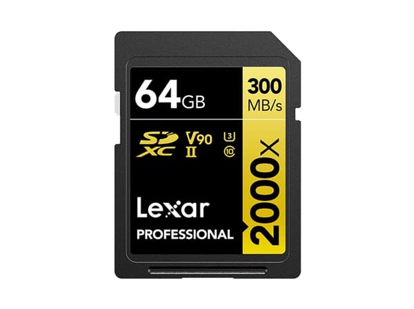 Lexar Professional - Flash-minneskort - 64 GB - Video Class V90 / UHS-II U3 / Class10 - 2000x - SDXC UHS-II