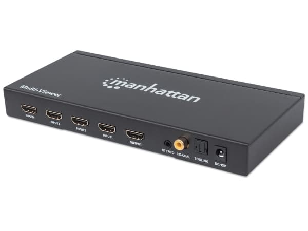 Manhattan 207881, HDMI, Metall, Svart, 480i, 480p, 576i, 576p, 720p, 1080i, 1080p, 2,25 Gbit/s, Aktivitet, Energiljus