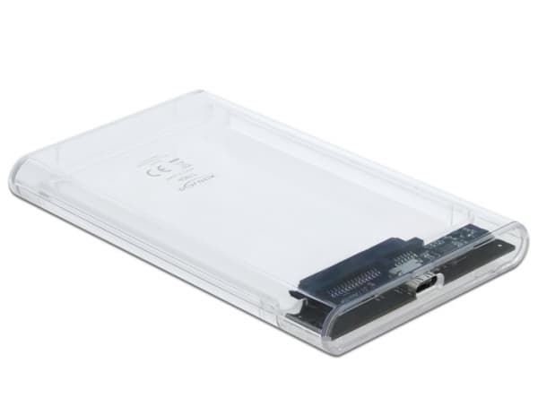 Delock 2.5 External Enclosure SATA HDD > USB 3.0 - Drevkabinett - 2.5" - SATA 6Gb/s - USB 3.1 (Gen 2) - gjennomsiktig