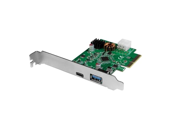 PCI EXPRESS-KORT USB 3.2 GEN2X1 1X USB-C PD 3.0 & 1X USB 3.0
