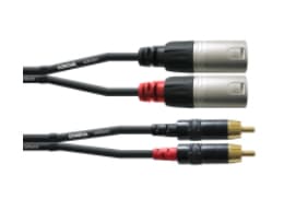 Cordial CFU 1,5 MC Audio Adapterkabel [2x XLR-stik - 2x Cinch-stik] 1.50 m Sort