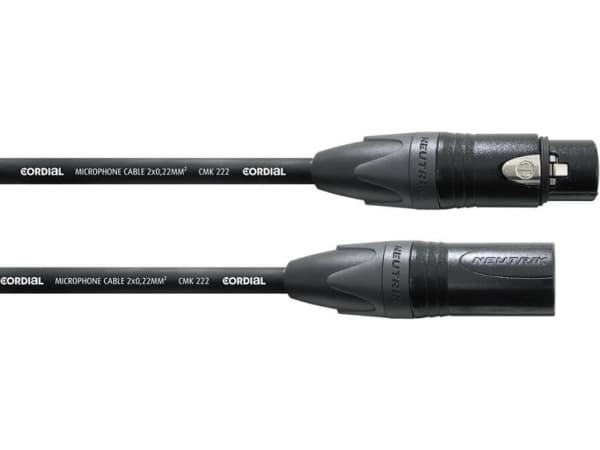 Cordial CPM 1.5 FM, XLR (3-pin), Hunkjønn, XLR (3-pin), Hankjønn, 1,5 m, Svart