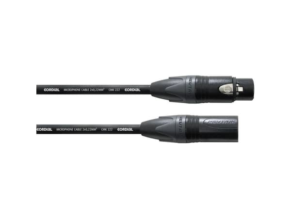 Cordial CPM 1.5 FM, XLR (3-pin), Hunkjønn, XLR (3-pin), Hankjønn, 1,5 m, Svart