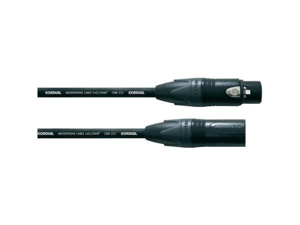 Cordial CPM 1.5 FM, XLR (3-pin), Hunkjønn, XLR (3-pin), Hankjønn, 1,5 m, Svart