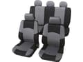 Miniatyrbilde 3 av 3: Petex 24274918 Classic Sædebetræk 17 dele Polyester Sort, Grå Førersædet , Passagersædet , Bagsædet