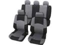 Miniatyrbilde 2 av 3: Petex 24274918 Classic Sædebetræk 17 dele Polyester Sort, Grå Førersædet , Passagersædet , Bagsædet
