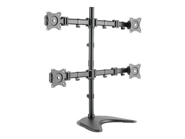 Digitus Universal - Stativ - for 4 LCD-skjermer - skjermstørrelse: inntil 27" Sort