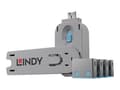 Miniatyrbild 1 av 5: Lindy USB Port Blocker - USB-portblockerare - blå (paket om 4)