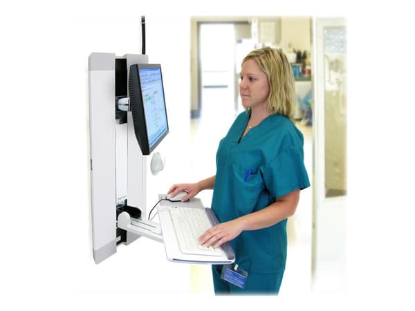 Ergotron StyleView - Monteringssett (tastaturhylle, håndleddsstøtte, musepung, loddrett panelløfteinnretning) - for LCD-skjerm / PC-utstyr - pasientr
