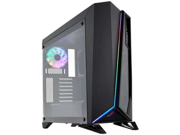 CORSAIR Carbide Series SPEC-OMEGA - Tower - ATX - genomskinlig sidopanel (härdat glas) - ingen strömförsörjning (ATX) - svart - USB/ljud