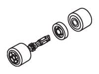 Brother - Paper pull-in roller assembly