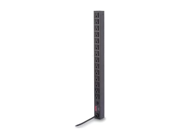 APC Basic Rack-Mount PDU - Strømfordelingslist (kan monteres i rack) - AC 120 V - inngang: NEMA 5-15 - utgangskontakter: 14 (NEMA 5-15) - 3.7 m kabel