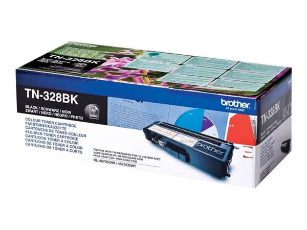 Brother TN328BK - Svart - original - tonerpatron - for Brother DCP-9270CDN, HL-4570CDW, HL-4570CDWT, MFC-9970CDW