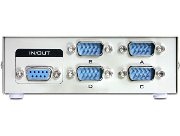 Delock Serial Switch RS-232 4-port manual - Switch - 4 x seriell - stasjonær