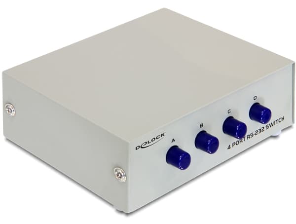 Delock Serial Switch RS-232 4-port manual - Switch - 4 x seriell - stasjonær