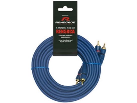 Renegade REN5RCA, 2 x RCA, Uros, 2 x RCA, Uros, 5 m, Sininen