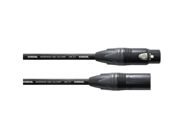 Cordial CPM 2.5 FM, XLR (3-pin), Hunkjønn, XLR (3-pin), Hankjønn, 2,5 m, Svart