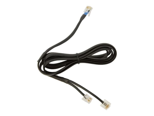 Jabra DHSG cable, Musta, Uros, Uros, Tasainen, Kiina, 80 mm