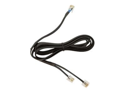 Jabra DHSG cable, Musta, Uros, Uros, Tasainen, Kiina, 80 mm