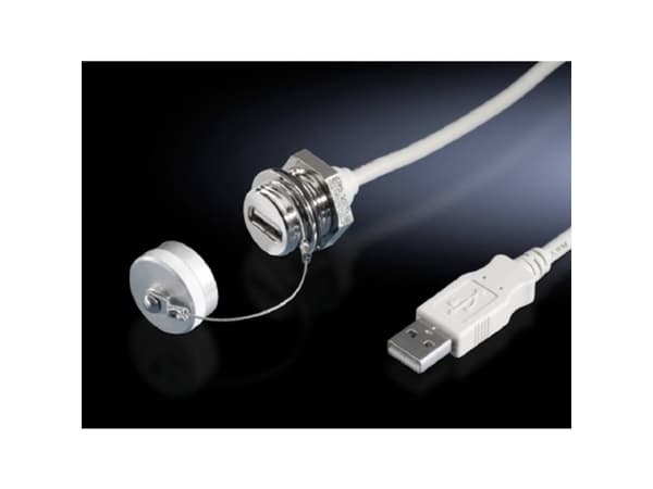 Rittal 2482.230, 2 m, USB A, USB A, Hane/Hona, Vit