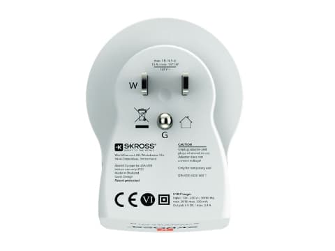 Skross 1500281, Type B, Type C (Europlug)+Type F, 2,4 A
