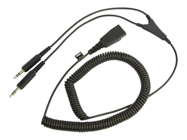 Jabra - Headset-kabel - minijack hane till Snabburkoppling hane - 2 m
