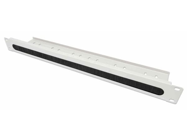 Intellinet 715836, Rackpanel med borste, Grå, Stål, 1U, 483 mm, 9,21 cm