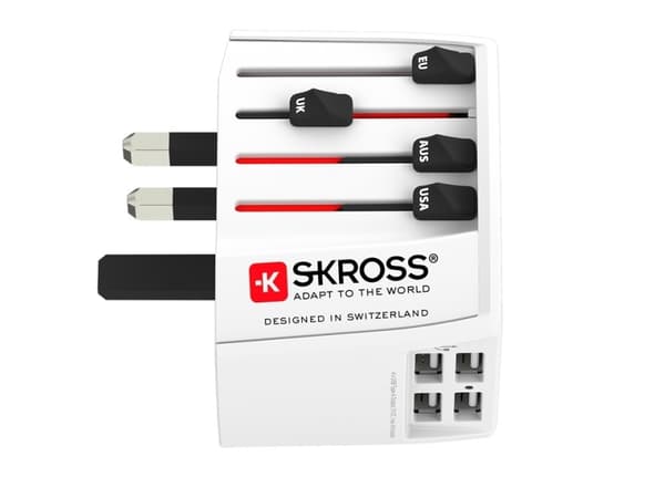 Skross 60604, Universaali, Universaali, 100 - 250 V, Valkoinen, 4,8 A, 5 V