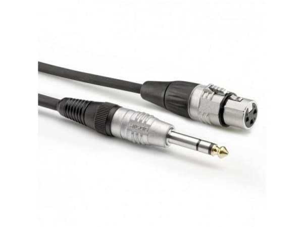 Hicon HBP-XF6S-0060 Audio Adapterkabel [1x #####Klinkenstecker 6.3 mm (stereo) - 1x #####XLR-Buchse 3 polig] 0.60 m Sort