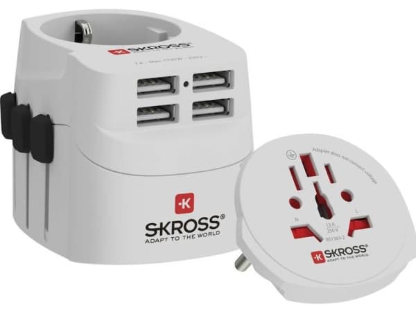 Skross 1.302471, Universell, Universell, Type B, Type I (AU), Type F, Type G (UK), Type L (IT), Type B, Type I (AU), Type C, Type F, Type J (CH), Typ