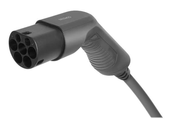 DELTACO e-Charge laddkabel för elbil typ 2-kontakt - 32A - 22 kW - 10 meter