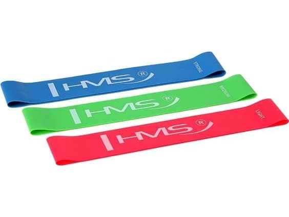 HMS Mini Band Set GU04 Slanke ulike motstandsnivåer i flerfarget 3 stk.