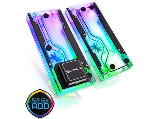 RAIJINTEK ACHERON 240 RBW, Aluminium, Polymetylmetakrylat (PMMA), Sort, 4-pin, 1/4", SATA, 21,7 stang