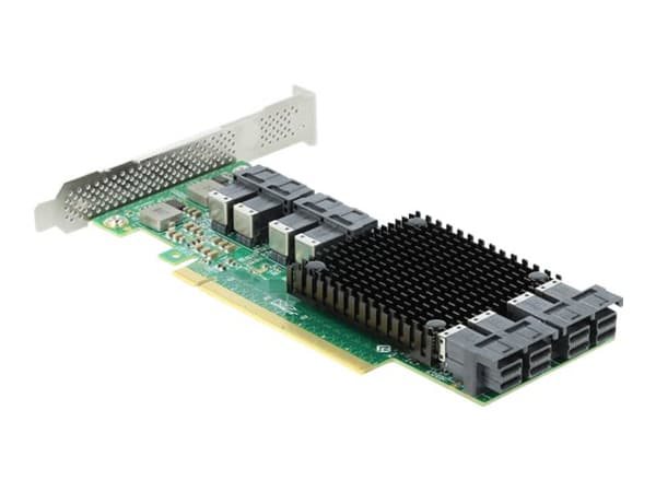 Delock PCI Express x16 Card to 8 x internal SFF-8643 NVMe - Kontrollerkort - SAS - låg profil - PCIe 3.0 x16