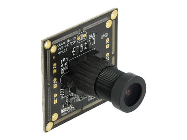 Delock USB 2.0 Camera Module with Global Shutter black / white 0.92 mega pixel 32° fix focus - USB 2.0 camera module 0.92Mp Sort