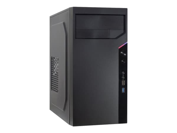 Inter-Tech IT-6505 Retro, Micro Tower, PC, Musta, mikro ATX, 14 cm, 29 cm