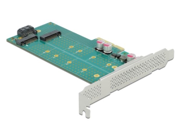 Delock - Lagringskontroll - M.2 - M.2-kort / SATA 6Gb/s lavprofil - SATA 6Gb/s, PCIe 4.0 x4